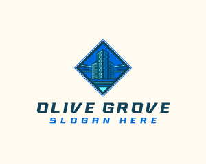 Building Tower Skyscraper logo design