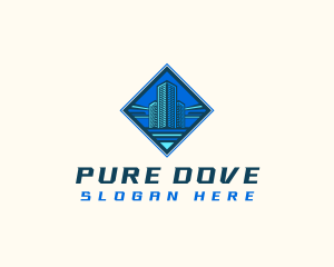 Building Tower Skyscraper logo design