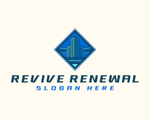 Building Tower Skyscraper logo design