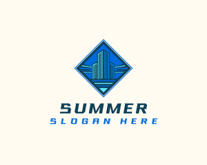 Building Tower Skyscraper logo design