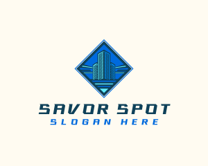 Building Tower Skyscraper logo design