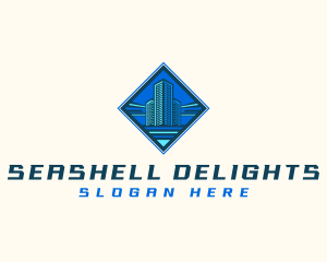 Building Tower Skyscraper logo design