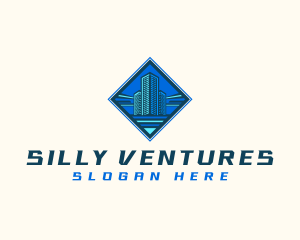 Building Tower Skyscraper logo design