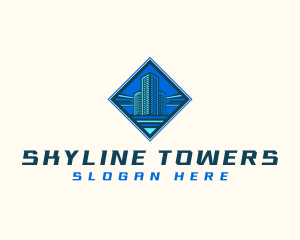 Building Tower Skyscraper logo design