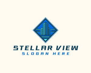 Building Tower Skyscraper logo design