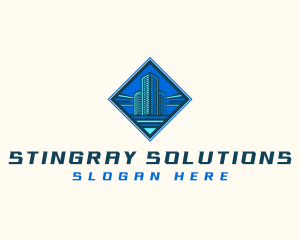 Building Tower Skyscraper logo design