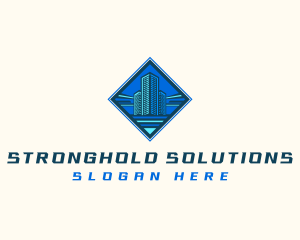 Building Tower Skyscraper logo design