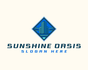 Building Tower Skyscraper logo design