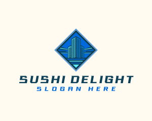 Building Tower Skyscraper logo design