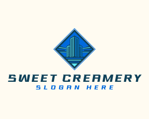 Building Tower Skyscraper logo design