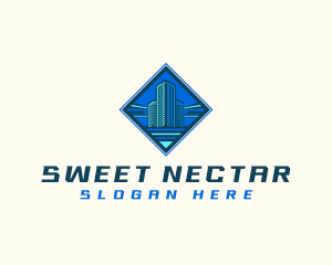 Building Tower Skyscraper logo design