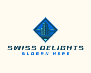 Building Tower Skyscraper logo design