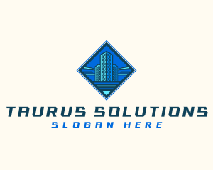 Building Tower Skyscraper logo design