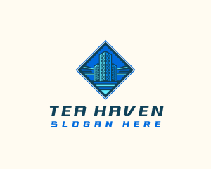 Building Tower Skyscraper logo design