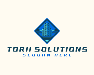 Building Tower Skyscraper logo design