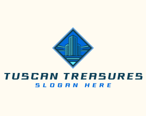 Building Tower Skyscraper logo design