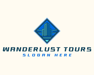 Building Tower Skyscraper logo design