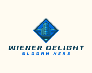 Building Tower Skyscraper logo design