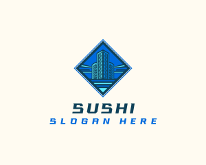 Building Tower Skyscraper logo design