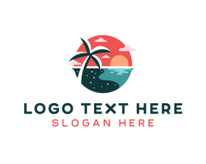 Getaway - Coast Tropical Beach logo design