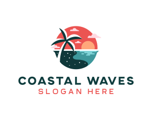 Coast - Coast Tropical Beach logo design