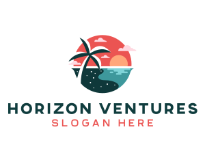 Horizon - Coast Tropical Beach logo design