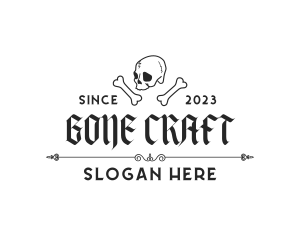 Bones - Skull Bones Tattoo Artist logo design