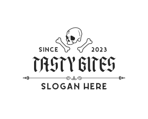 Skull - Skull Bones Tattoo Artist logo design