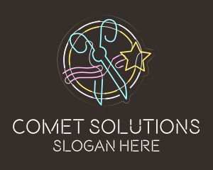 Comet - Neon Star Cutter logo design