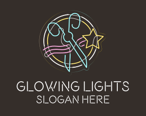 Neon Star Cutter logo design