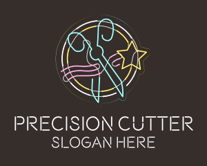 Cutter - Neon Star Cutter logo design