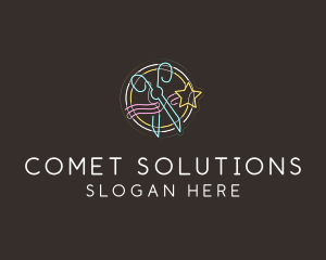 Star Scissor Cutter logo design