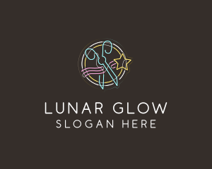 Neon Star Cutter logo design