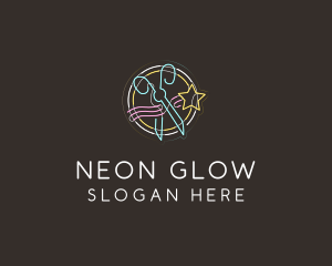 Neon Star Cutter logo design