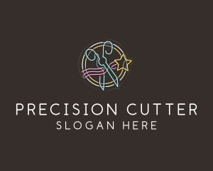 Star Scissor Cutter logo design