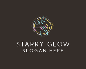 Neon Star Cutter logo design