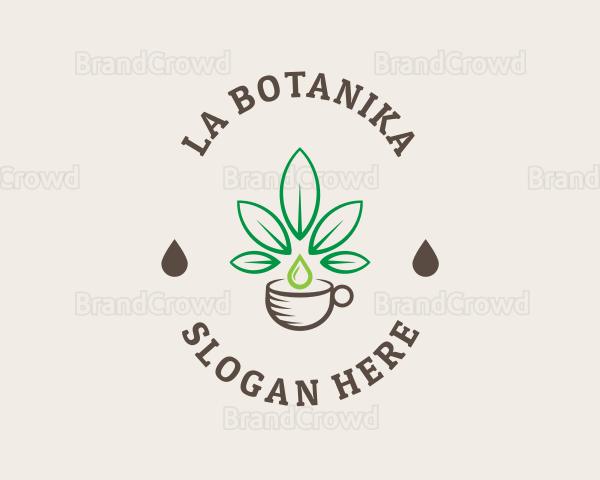 Hemp Leaf Coffee Cup Logo
