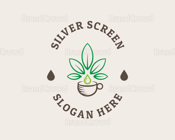 Hemp Leaf Coffee Cup Logo