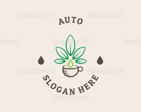 Hemp Leaf Coffee Cup Logo