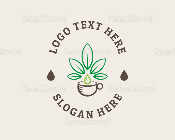 Hemp Leaf Coffee Cup Logo