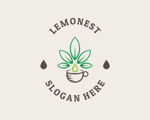 Vape - Hemp Leaf Coffee Cup logo design