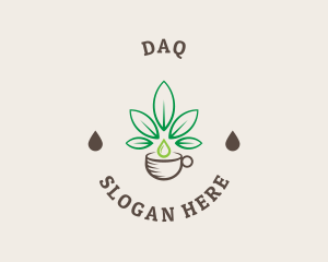 Pub - Hemp Leaf Coffee Cup logo design
