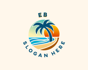 Beach Summer Vacation Logo