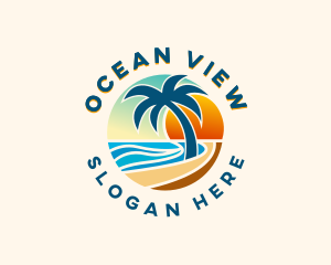 Beach Summer Vacation logo design