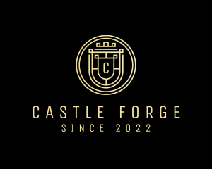 Castle Fort Shield logo design