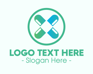 Prescription - Prescription Letter X logo design