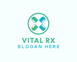 Prescription - Pharmacy Chemist Letter X logo design