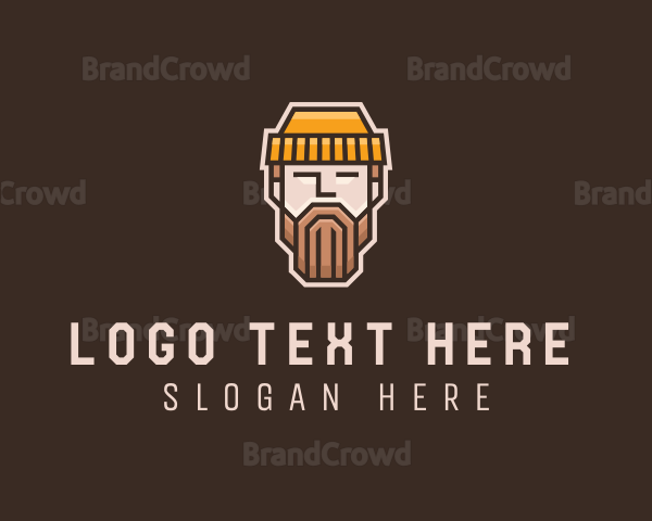 Hipster Lumberjack Beard Logo