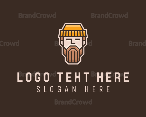 Hipster Lumberjack Beard Logo