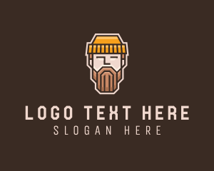 Male - Hipster Lumberjack Beard logo design